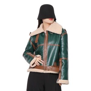 Faux Fur Aviator Jacket